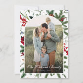 Modernes Botanisches Foto Feiertagskarte (Vorderseite)