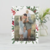 Modernes Botanisches Foto Feiertagskarte (Stehend Vorderseite)