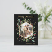 Modernes botanisches Foto Feiertagspostkarte (Stehend Vorderseite)