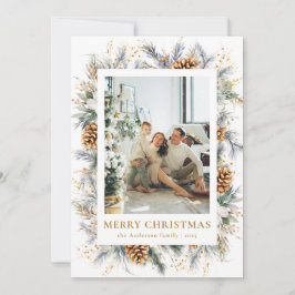 Modernes botanisches Foto formt frohe Weihnachten