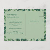 Modernes botanisches Foto Grün Frohe Weihnachten (Rückseite)