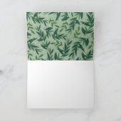 Modernes botanisches Foto Grün Frohe Weihnachten (Innenseite)