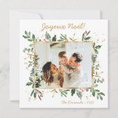 Modernes botanisches Foto Joyeux Weihnachten (Vorderseite)