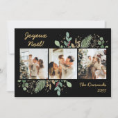 Modernes botanisches Foto Joyeux Weihnachten (Vorderseite)