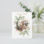 Modernes botanisches Foto Joyeux Weihnachten (Stehend Vorderseite)