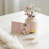 Modernes Botanisches Foto-Logos und -Linien Visitenkarte