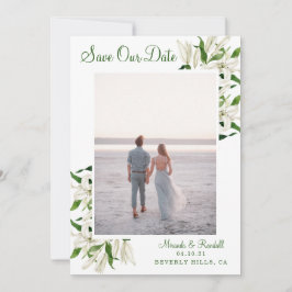 Modernes botanisches | Gerahmtes Foto Save The Date