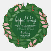 Modernes botanisches Grün - Foto - schönster Urlau Ornament Karte (Vorderseite)