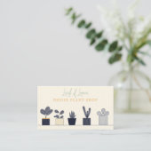 Modernes Botanisches Haus Pflanze Shop Spaß Visitenkarte (Stehend Vorderseite)