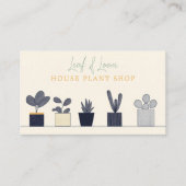 Modernes Botanisches Haus Pflanze Shop Spaß Visitenkarte (Vorderseite)