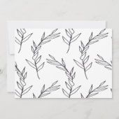 Modernes botanisches Hochzeitssemble-Foto Save the Date (Rückseite)