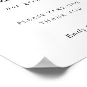 Modernes botanisches Hochzeitssymbol für das Braut Poster (Ecke)