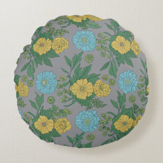 Modernes botanisches Kissen" Rundes Kissen