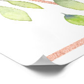 Modernes Botanisches Kupferschaubild Begrüßungszei Poster (Ecke)