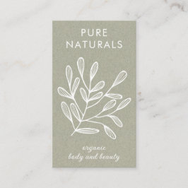 Modernes botanisches Leaf einfaches, modernes grün Visitenkarte