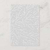 Modernes botanisches Leaf-Silber Details / Richtun Begleitkarte (Rückseite)