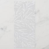 Modernes Botanisches Leaf-Silberhochzeitprogramm Programm (Rückseite)