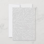 Modernes botanisches Leaf Silver Wreath Vielen Dan Dankeskarte (Rückseite)