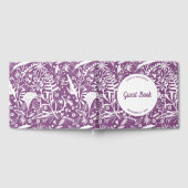 Modernes botanisches Lila Gästebuch (Voll)