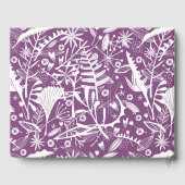 Modernes botanisches Lila Gästebuch (Rückseite)