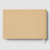 Modernes botanisches Monogramm Beige Hochzeit Gästebuch (Rückseite)