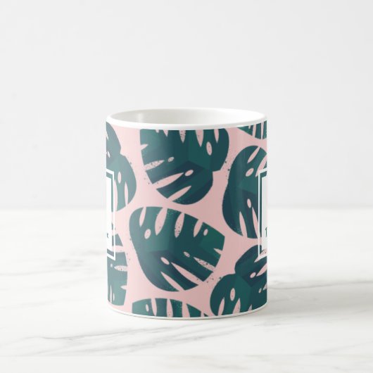 Modernes Botanisches Monsterisches Leaf Personalis Kaffeetasse (Mittel)