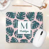 Modernes Botanisches Monsterisches Leaf Personalis Mousepad