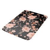 Modernes botanisches Muster in Aquarellfarbe l Sch Badematte (Schrägansicht)