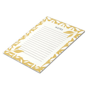 Modernes Botanisches Notizbuch mit Gold Notizblock