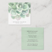 Modernes botanisches Paradies Grün Elegant Quadratische Visitenkarte (Vorne/Hinten)