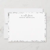 Modernes Botanisches Personalisiertes Blumengescho Mitteilungskarte (Vorderseite)