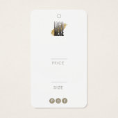 Modernes botanisches QR-Logo-Bekleidungspreis (Rückseite)