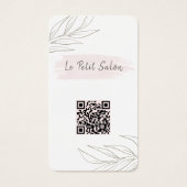 Modernes botanisches QR-Logo-Bekleidungspreis (Vorderseite)