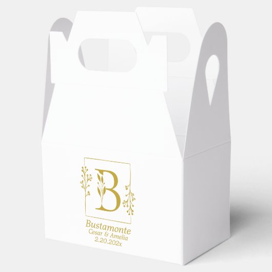 Modernes botanisches Schreiben B Personalisiert Geschenkschachtel (Geöffnet)