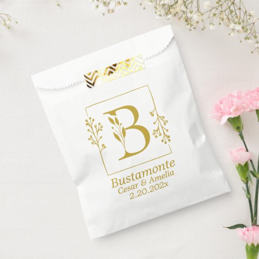 Modernes botanisches Schreiben B Personalisiert Geschenktütchen (Versiegelt)