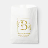 Modernes botanisches Schreiben B Personalisiert Geschenktütchen (Vorderseite)