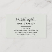 Modernes botanisches Schriftzeichen-Fahretikum Visitenkarte (Rückseite)