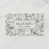 Modernes botanisches Schriftzeichen-Fahretikum Visitenkarte (Vorderseite)