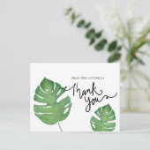 Modernes botanisches tropisches Palmenblatt Vielen Postkarte (Stehend Vorderseite)