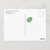 Modernes botanisches tropisches Palmenblatt Vielen Postkarte (Rückseite)