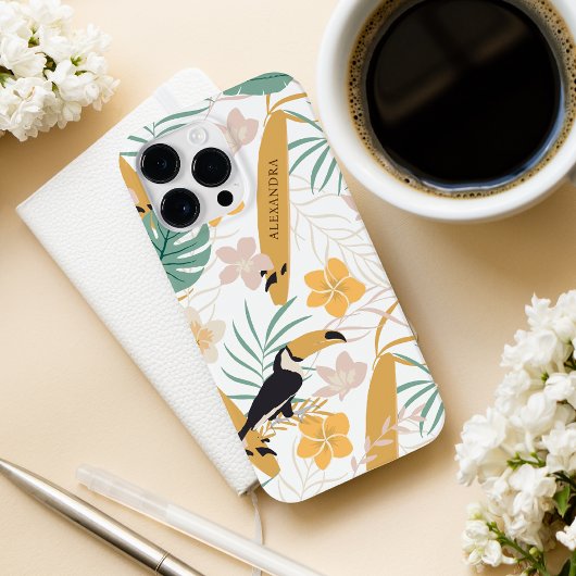 Modernes botanisches tropisches Personalisiert Case-Mate iPhone Hülle