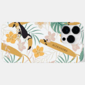 Modernes botanisches tropisches Personalisiert Case-Mate iPhone Hülle (Rückseite (Horizontal))