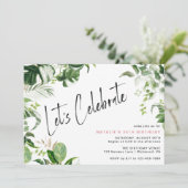 Modernes botanisches | Tropisches Thema Erwachsene Einladung (Stehend Vorderseite)