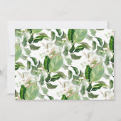 Modernes botanisches | Tropisches Thema Erwachsene Einladung (Rückseite)