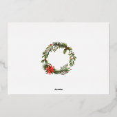 Modernes botanisches Weihnachtsgebäck Silver Folieneinladung (Rückseite)