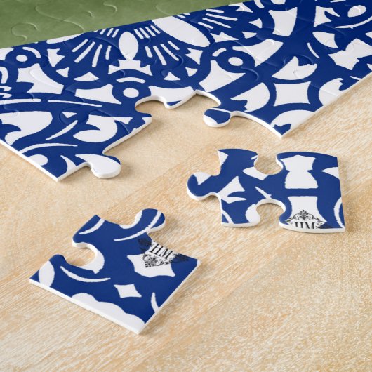 Modernes Botanisches Weißer Amaryllis-Puzzle Puzzle (Seite)