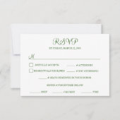 Modernes botanisches | White Lily Wedding RSVP Karte (Vorderseite)