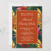 Modernes botanisches Wohltätigkeit Gala Party Einladung (Vorderseite)