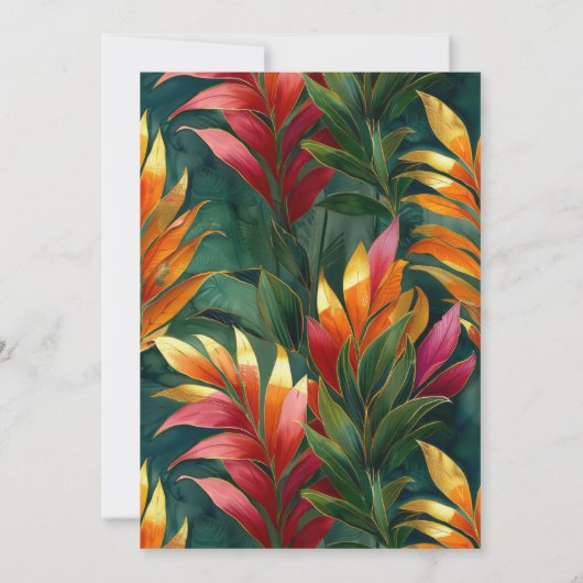 Modernes botanisches Wohltätigkeit Gala Party Einladung (Rückseite)