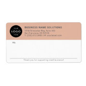 Modernes Boutique-Logo Dusty Rose Rücksendeadresse (Vorne)